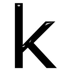 Image showing 3d letter k