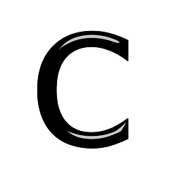 Image showing 3d letter c