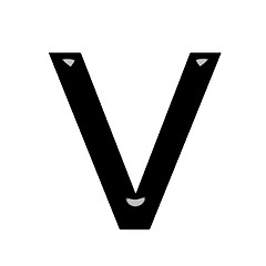 Image showing 3d letter v