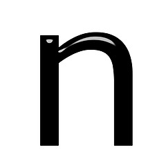Image showing 3d letter n