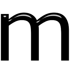 Image showing 3d letter m