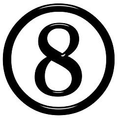 Image showing 3D Framed Number 8