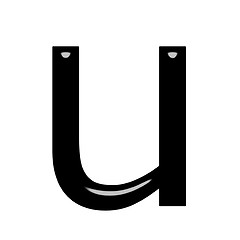 Image showing 3d letter u