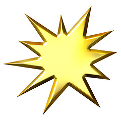 Image showing 3D Golden Starburst