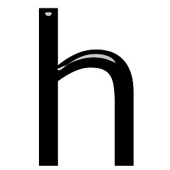 Image showing 3d letter h