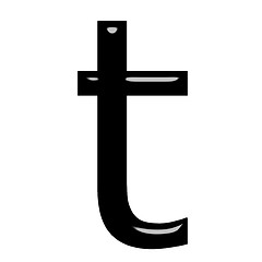 Image showing 3d letter t