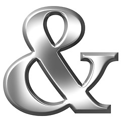 Image showing 3D Silver Ampersand