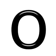 Image showing 3d letter o