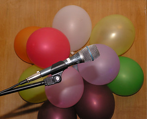 Image showing Microphone and balloons