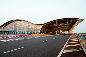 Image showing night view of the airport