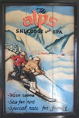 Image showing Vintage ski  lodge poster
