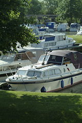 Image showing Boats in maina at Ely, Cambridgeshire, UK