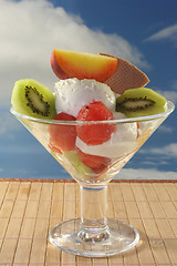 Image showing Fruit sundae