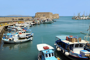 Image showing Venetian Fortezza and Old Port in Heraklion