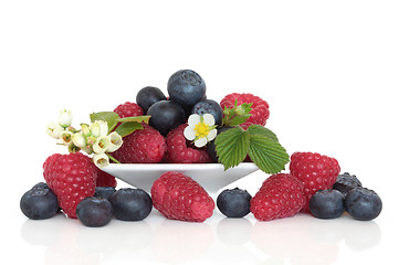 Image showing Blueberry and Raspberry Fruit