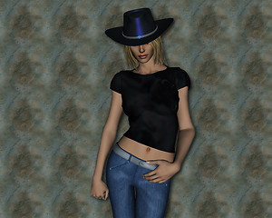 Image showing cowgirl