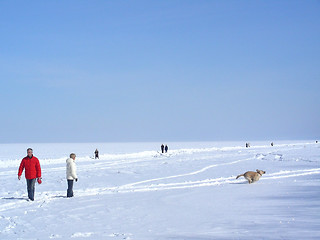 Image showing family walk