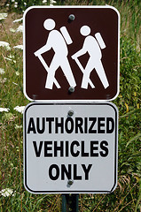 Image showing Hiking Sign