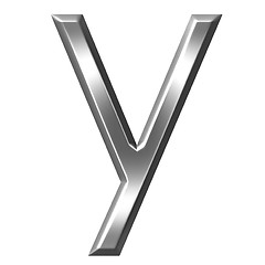 Image showing 3d silver letter y