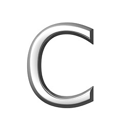 Image showing 3d silver letter c