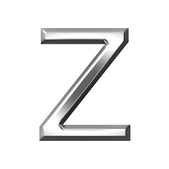 Image showing 3d silver letter z