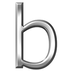 Image showing 3d silver letter b