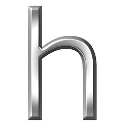 Image showing 3d silver letter h