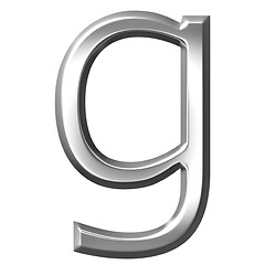 Image showing 3d silver letter g