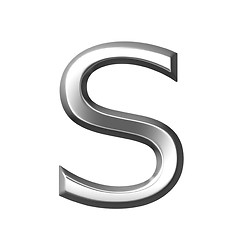 Image showing 3d silver letter s