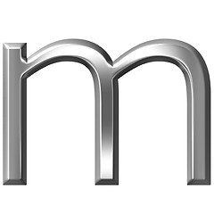 Image showing 3d silver letter m