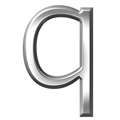 Image showing 3d silver letter q