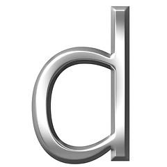 Image showing 3d silver letter d