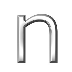 Image showing 3d silver letter n