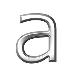 Image showing 3d silver letter a