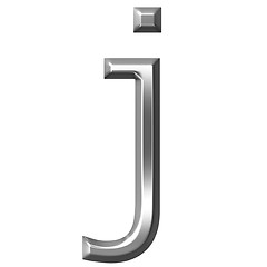 Image showing 3d silver letter j