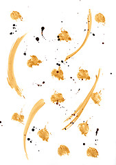 Image showing Collection of coffee splashes and stains