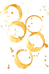 Image showing Collection of coffee splashes and stains