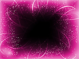 Image showing Infinite Perspective Pink Stars Background.