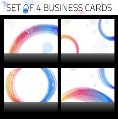 Image showing Business Cards Set. Colorful Circles.