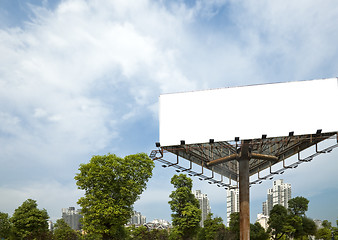 Image showing the billboard on the blue sky background.