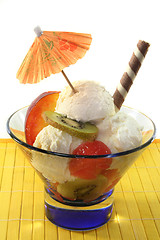 Image showing Fruit sundae