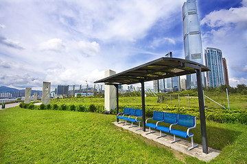 Image showing chair in the park in the city