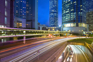 Image showing Traffic on the move at night 