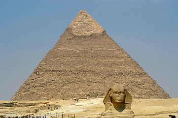 Image showing Cheope pyramid and Sphynx