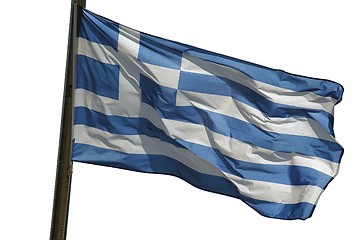 Image showing Greek Flag on White