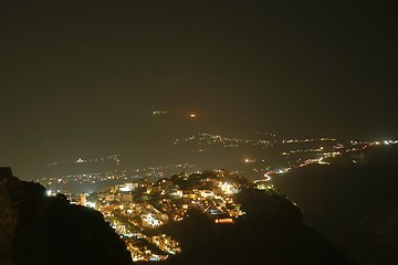 Image showing Santorini by night