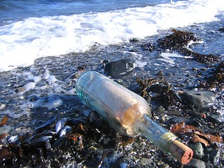 Image showing Message in a bottle