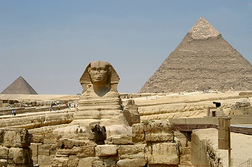 Image showing Pyramids and Sphynx
