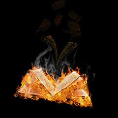 Image showing manuscripts do not burn