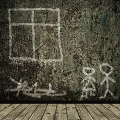 Image showing grunge background with painting